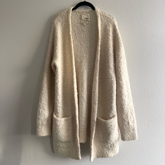 Aritzia Wilfred Free Aronsom Mohair Wool Blend Boucle Longline Cardigan Minimal - Picture 2 of 9